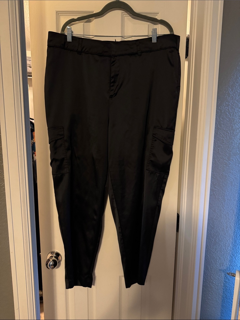 Women’s Silk Cargo-Style Dress Pants